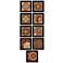Set of 9 Patchwork 10" Square Pattern Wall Art