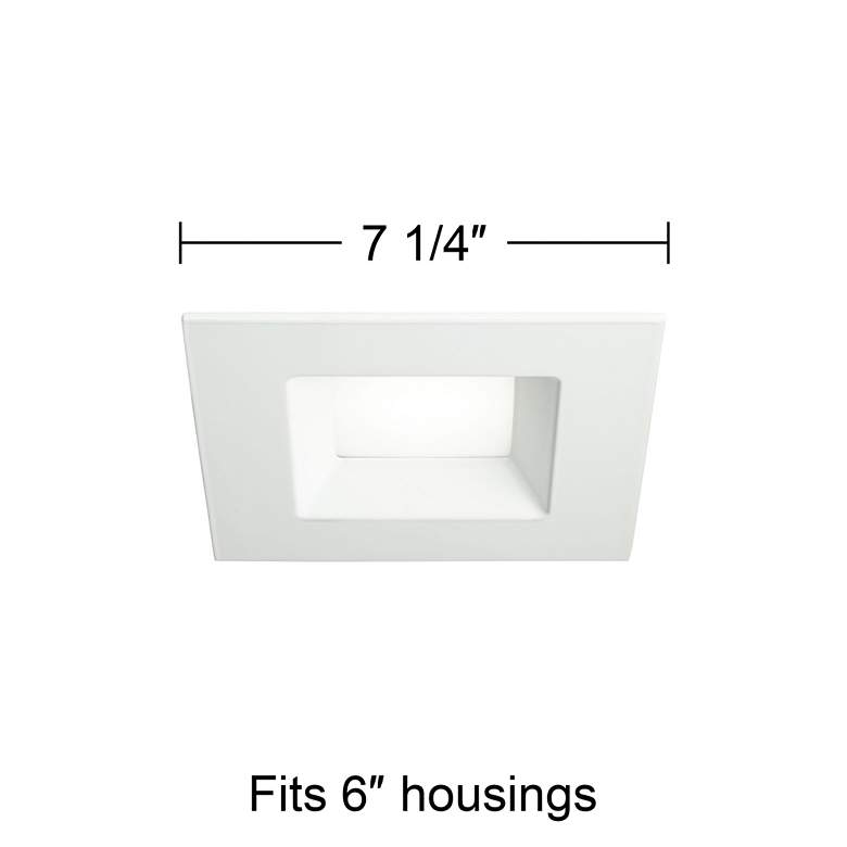 Image 3 Set of Six White Square 6 inch  Retrofit 15 Watt LED Recessed Lights more views