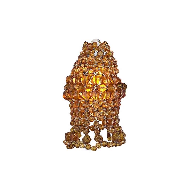 Image 1 Set of Three Amber Bead Bulb Covers