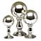 Set of Three Table Top Accent Pedestal Balls