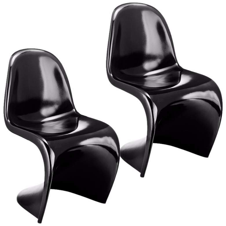 Image 1 Set of Two Black S Chairs