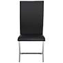 Set of Two Delfin Black Leatherette Chairs