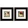 Set of Two Feather 14" Square Framed Wall Art