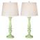 Set of Two Mint Green Malibu Table Lamps