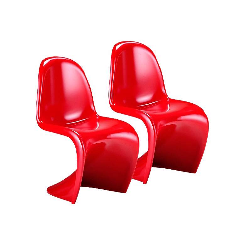 Image 1 Set of Two Red S Chairs