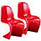 Set of Two Red S Chairs