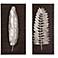 Set of Two Silver Leaves 24" High Wall Art