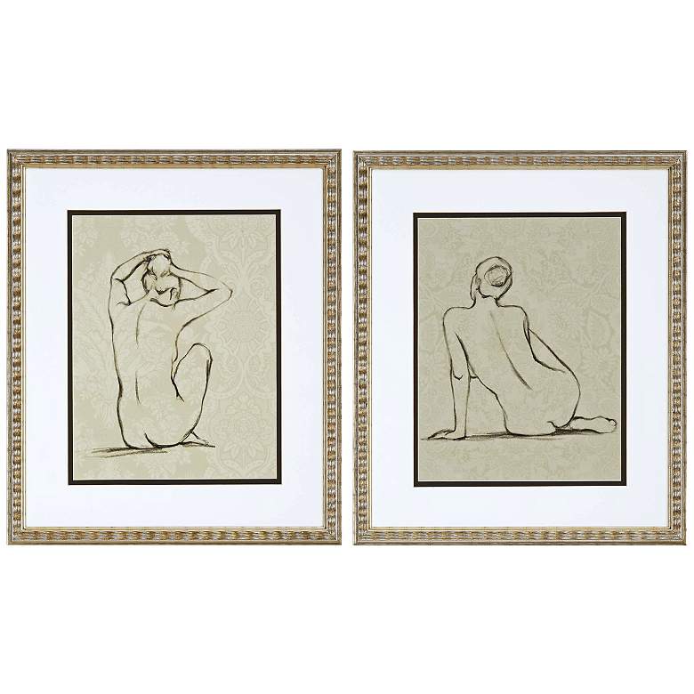 Image 1 Set of Two Sophisticated Nudes 26 inch High Wall Art
