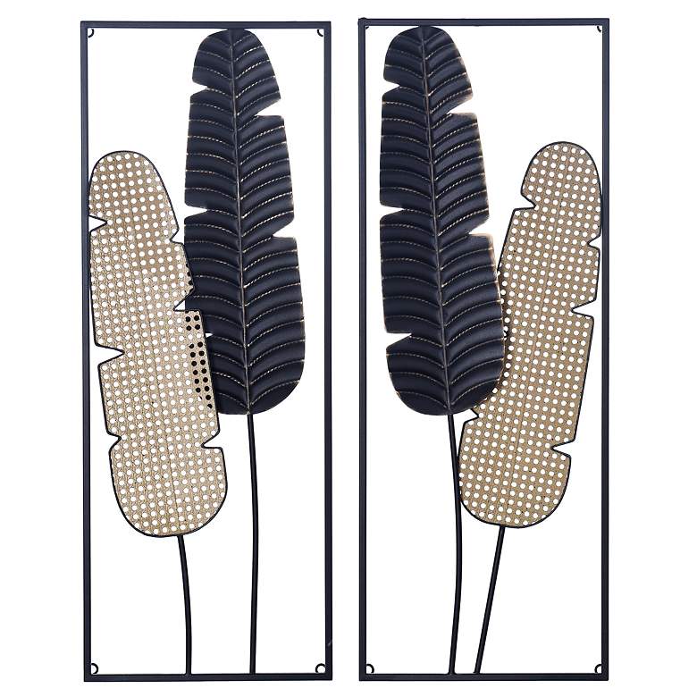 Image 1 Set of Two Wall Sculptures - Sago Palm