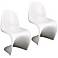 Set of Two White S Chairs