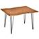 Seti 48" Wide Natural Wood and Black Metal Dining Table