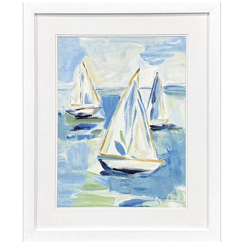 Image 1 Setting Sail I 27"W x 33"H Coastal Framed Art