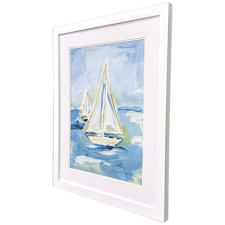 Image 2 Setting Sail II 27"W x 33"H Coastal Framed Art more views