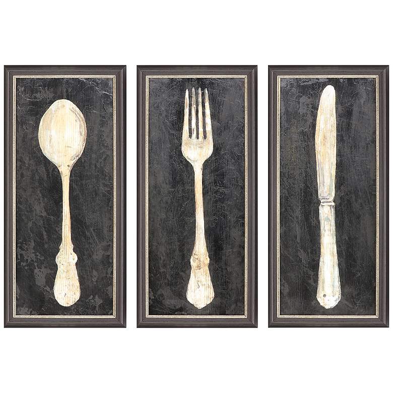 Image 3 Setting the Table 26 inchH 3-Piece Giclee Framed Wall Art Set