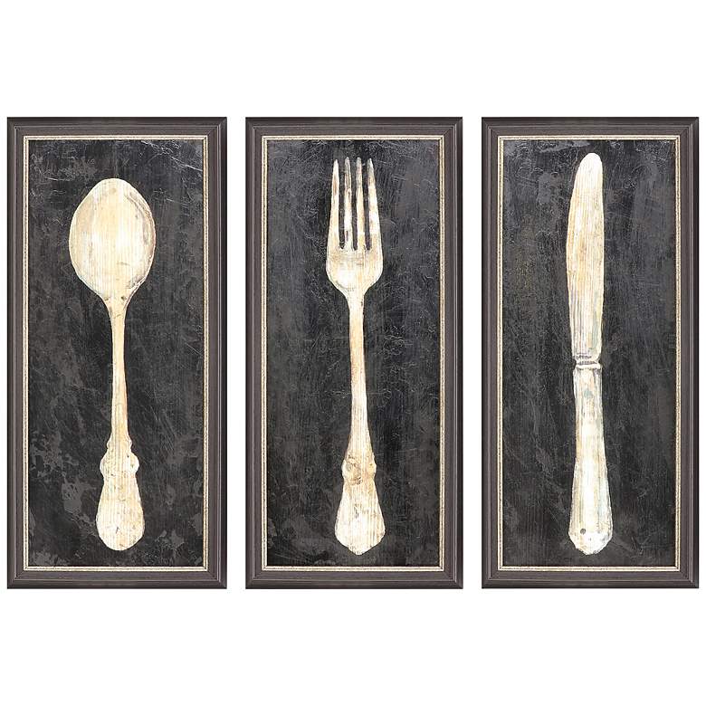 Image 3 Setting the Table 26"H 3-Piece Giclee Framed Wall Art Set