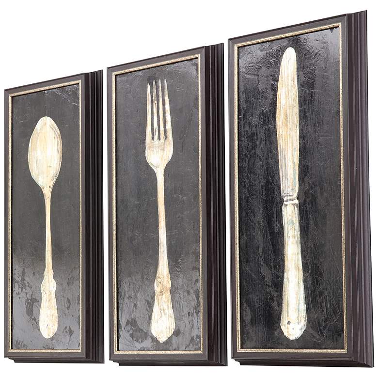 Image 5 Setting the Table 26"H 3-Piece Giclee Framed Wall Art Set more views