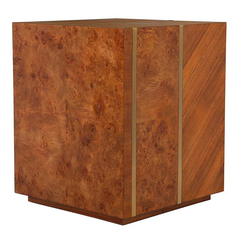Image 3 Seven Wonders 20" Wide Wood Pattern Side Table more views