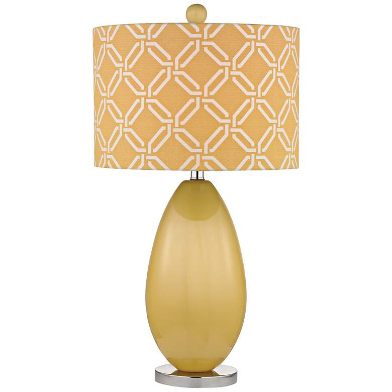 Image 1 Sevenoakes Yellow Glass Table Lamp