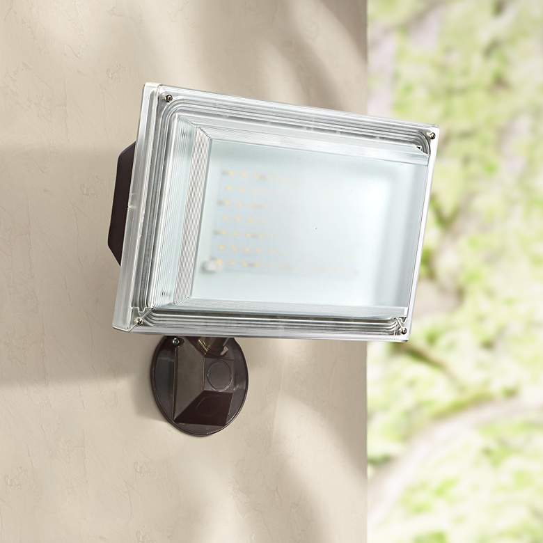 Image 1 Severe-Weather Bronze 42 Watt LED Dusk to Dawn Flood Light