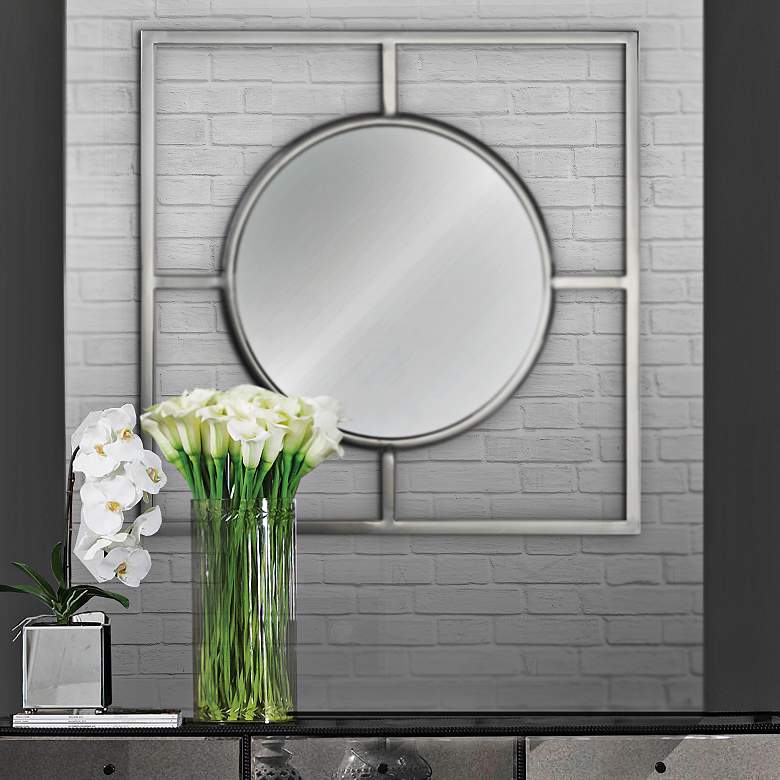 Image 1 Severn Chrome 30 1/2 inch Square Wall Mirror
