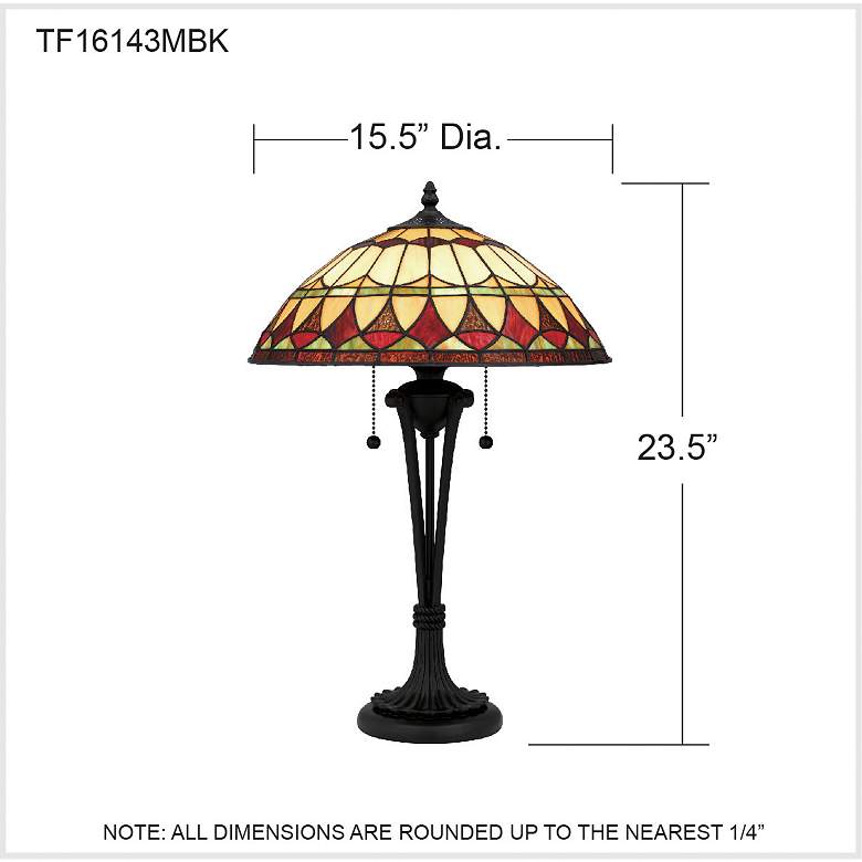 Image 3 Sevilla 2-Light Matte Black Table Lamp more views