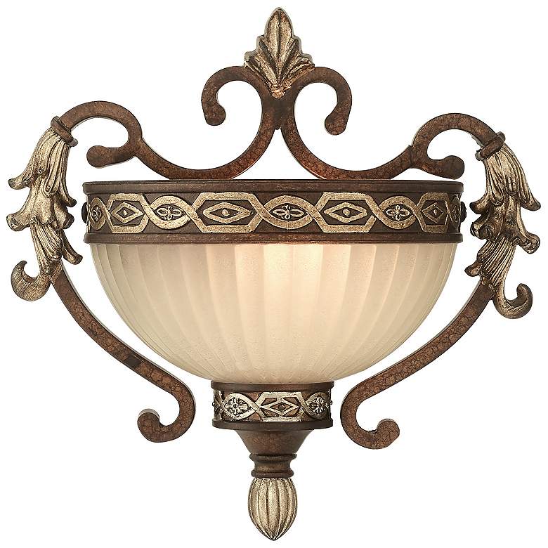 Image 1 Seville 1 Light Palacial Bronze with Gilded Accents Wall Sconce