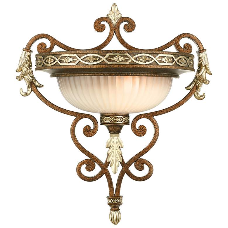 Image 3 Seville 18 1/2" High Palatial Bronze Wall Sconce