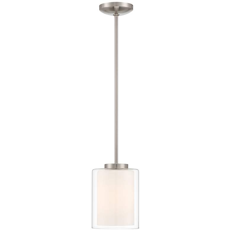 Image 2 Seville 7" Wide Brushed Steel LED Mini Pendant more views