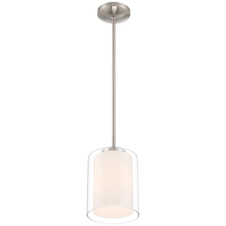 Image 3 Seville 7" Wide Brushed Steel LED Mini Pendant more views