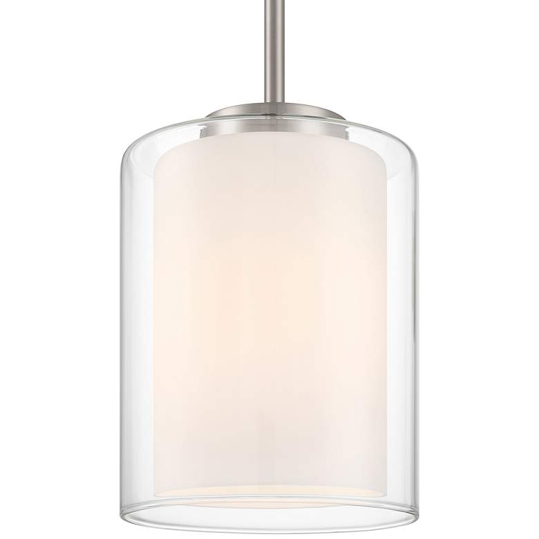 Image 4 Seville 7" Wide Brushed Steel LED Mini Pendant more views