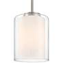 4_Seville 7" Wide Brushed Steel LED Mini Pendant more views