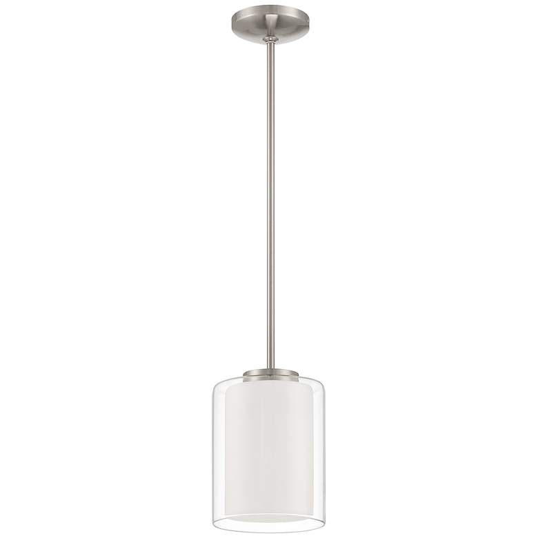 Image 5 Seville 7" Wide Brushed Steel LED Mini Pendant more views
