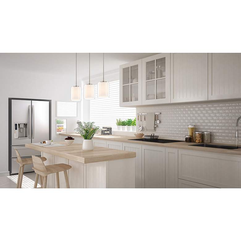 Image 6 Seville 7" Wide Brushed Steel LED Mini Pendant more views