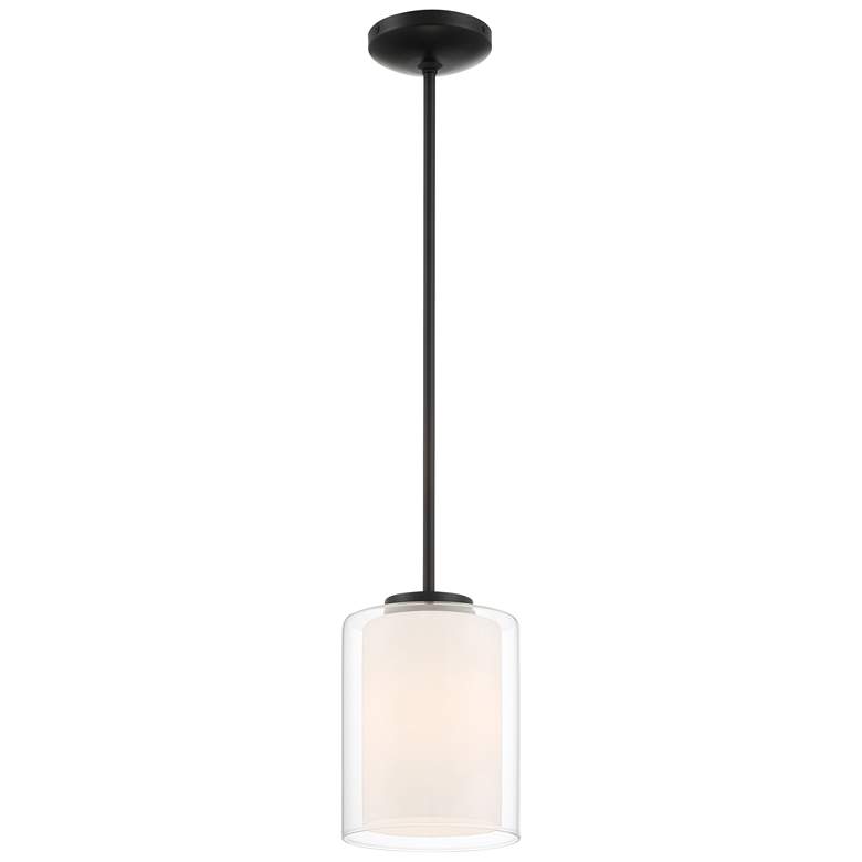 Image 1 Seville 7" Wide Matte Black LED Mini Pendant