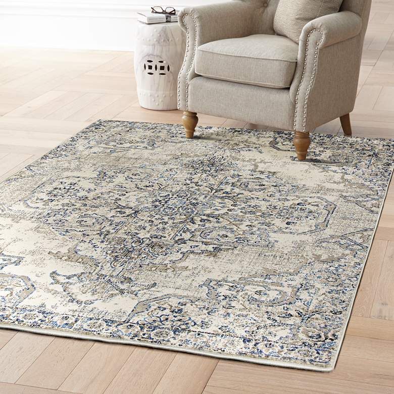 Image 1 Seville 9471 5'3"x7'7" Ivory and Gray Area Rug