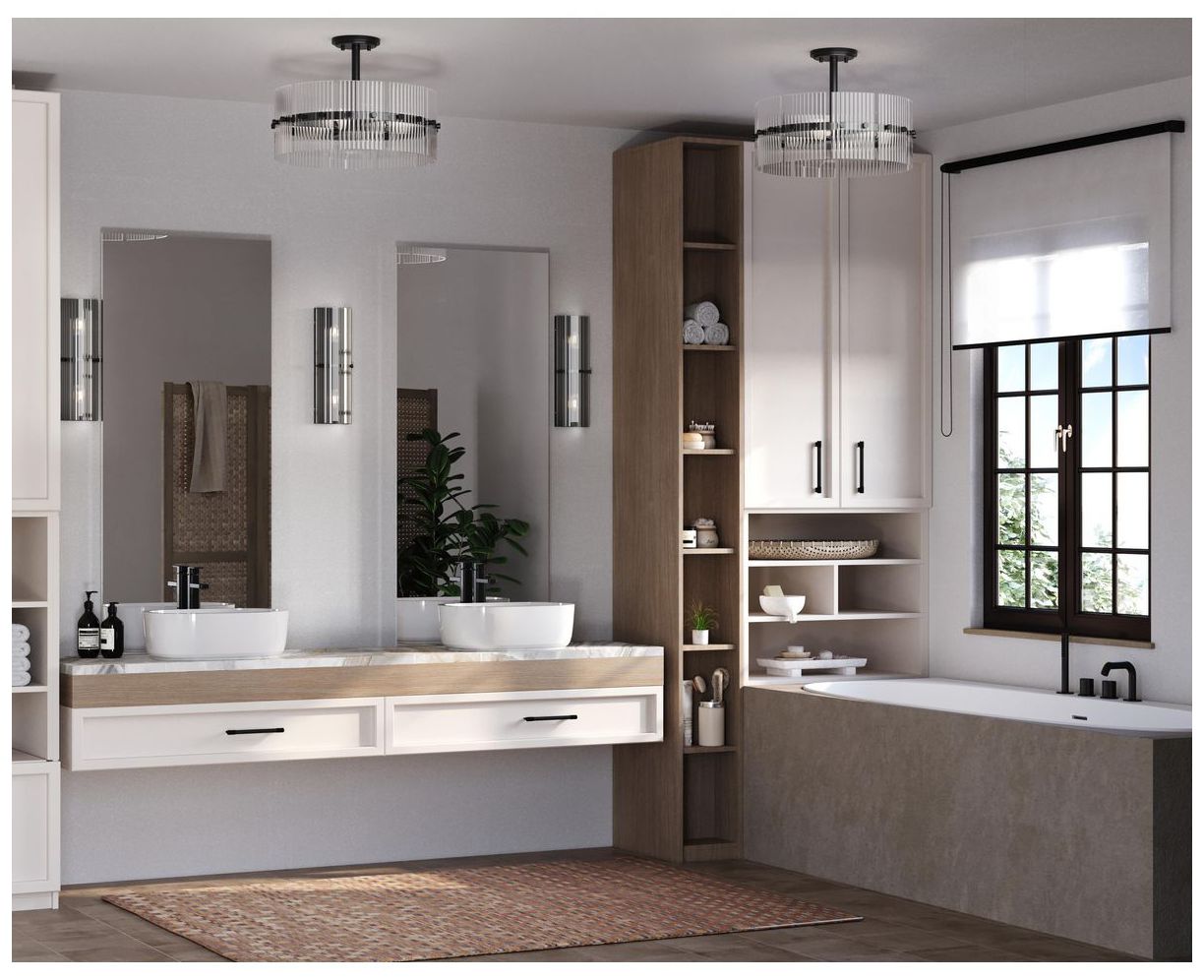 Image 2 Seville Collection Two-Light Contemporary Wall Sconce more views