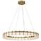 Sevryn 36" Wide Soft Brass LED Ring Pendant Light