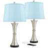 Seymore Touch USB LED Blue Softback Table Lamps Set of 2