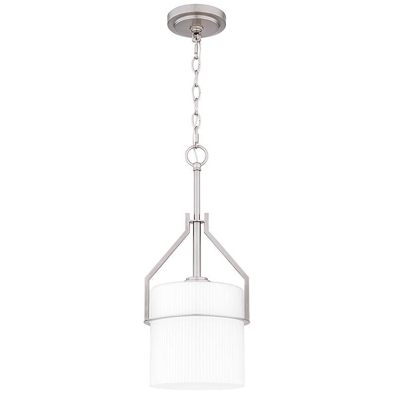 Image 1 Seymour 1-Light Brushed Nickel Mini Pendant Light