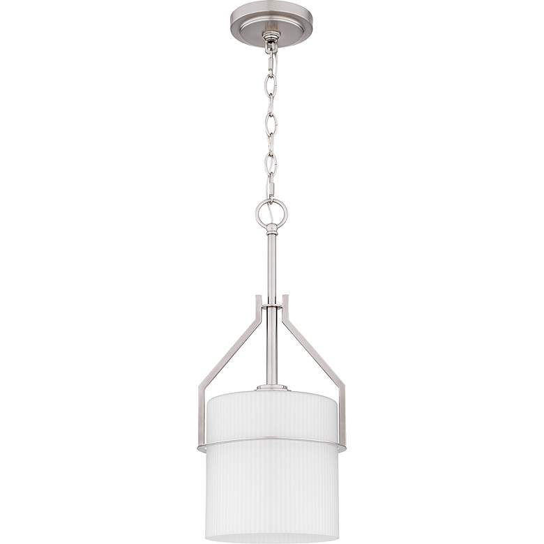 Image 2 Seymour 1-Light Brushed Nickel Mini Pendant Light more views