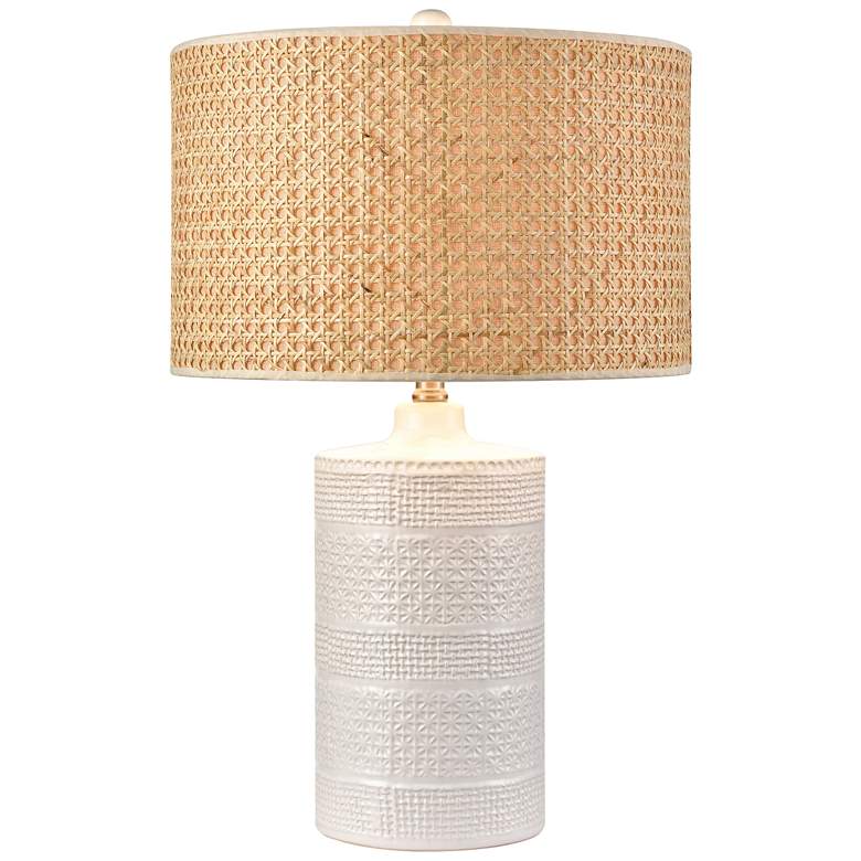 Image 1 Seymour 24.5" High 1-Light Table Lamp - White Glaze