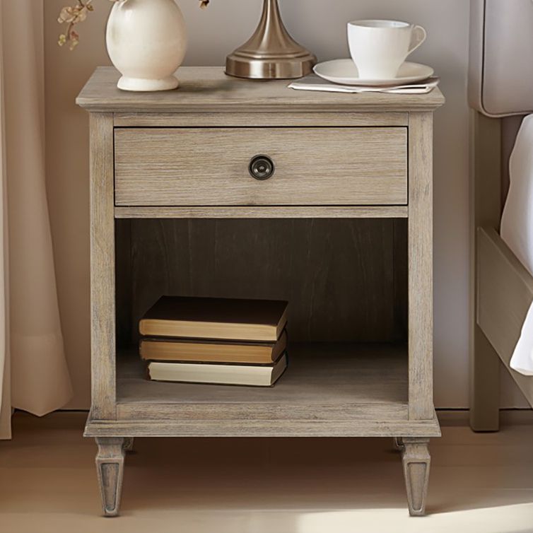 Natural light best sale wood nightstand