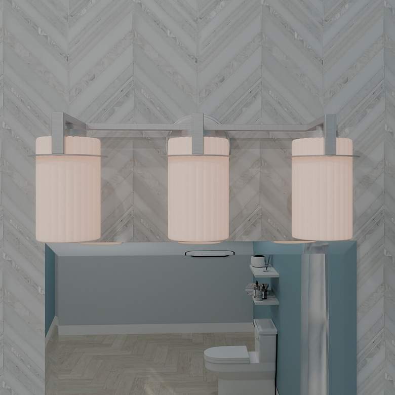 Image 1 Seymour 3-Light Brushed Nickel Bath Light