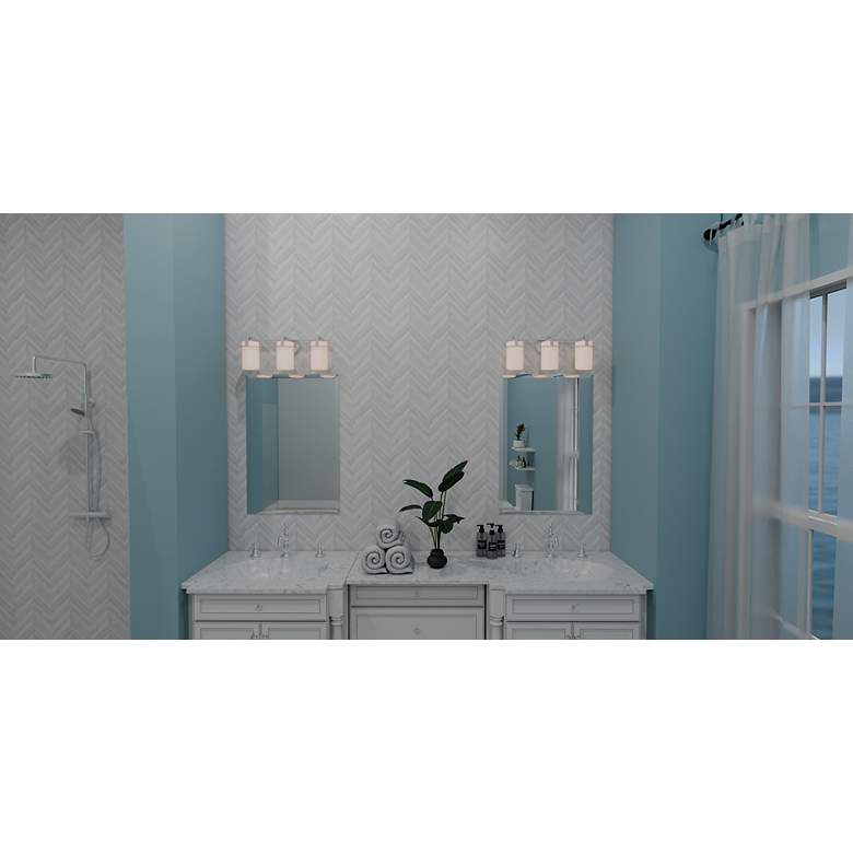 Image 3 Seymour 3-Light Brushed Nickel Bath Light more views
