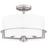 Thumbnail1 of Seymour 3-Light Brushed Nickel Semi-Flush Mount Light