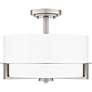 Thumbnail3 of Seymour 3-Light Brushed Nickel Semi-Flush Mount Light more views