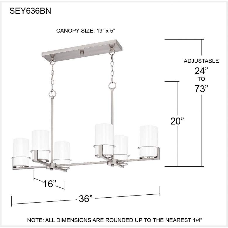 Image 7 Seymour 36" Wide Brushed Nickel 6-Light Island Chandelier more views