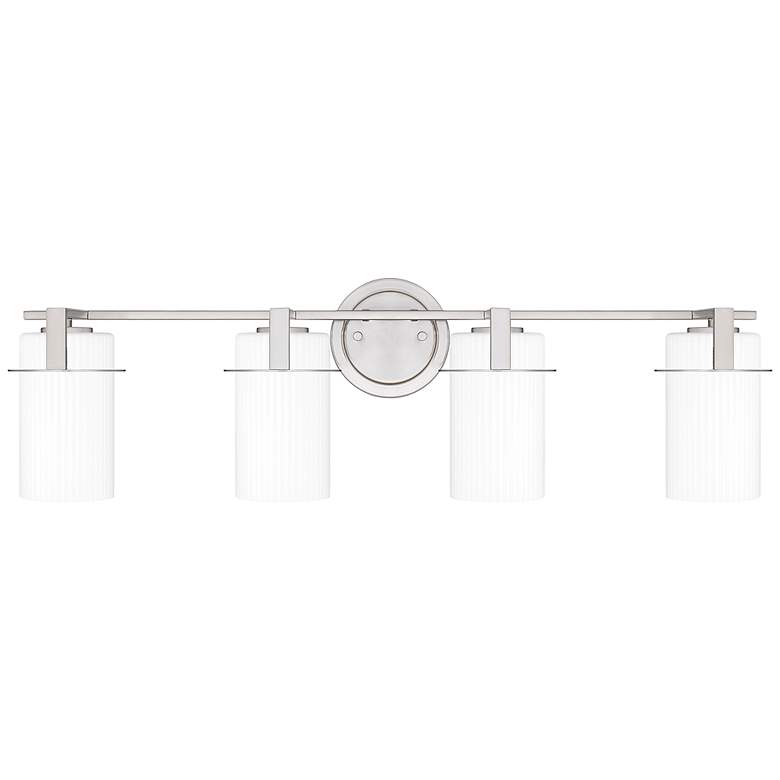 Image 2 Seymour 4-Light Brushed Nickel Bath Light