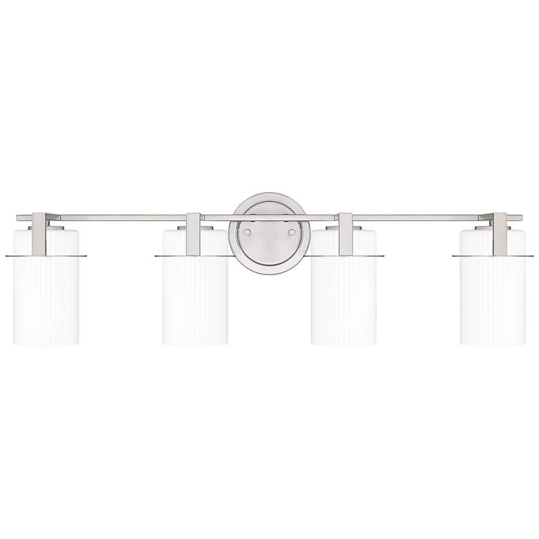 Image 1 Seymour 4-Light Brushed Nickel Bath Light