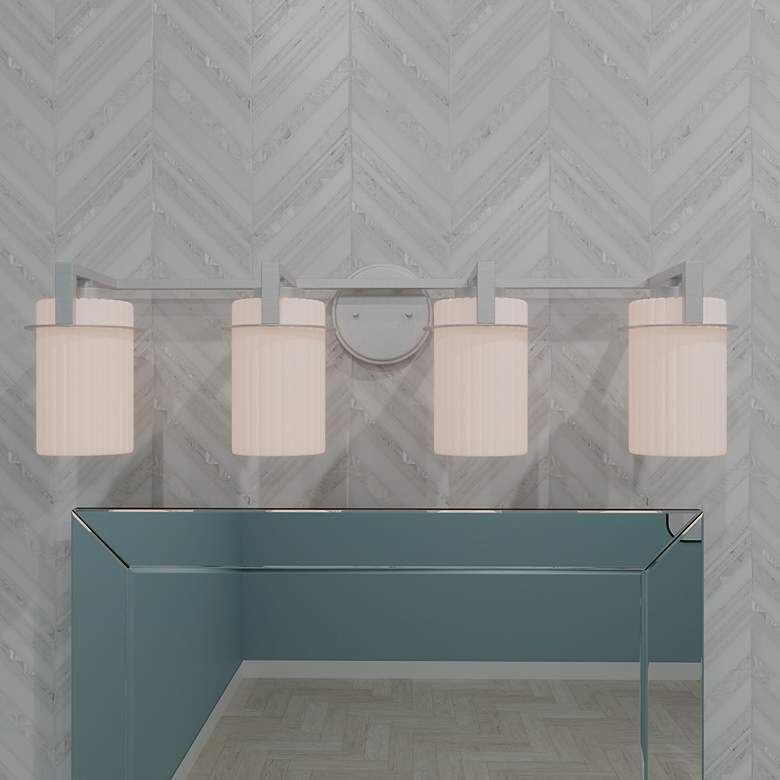 Image 1 Seymour 4-Light Brushed Nickel Bath Light